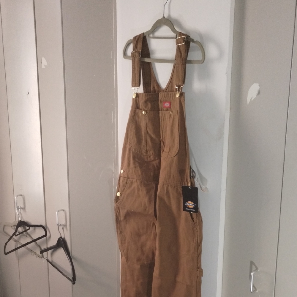 Men's Size 36x34 ...Nwt Final Sale Dickies Tan Nice Weight Tan Overall